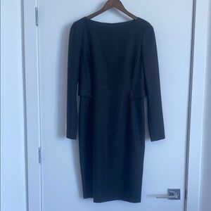 Jil Sander Elegant Gray Wool Dress